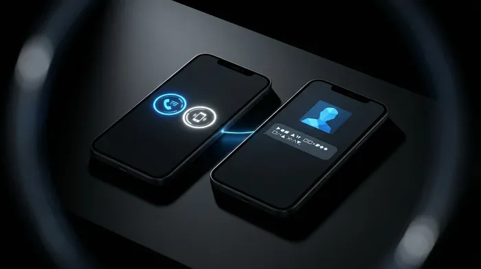 A smartphone on a modern desk with a luminous shield icon on the screen, illustrating the concept of cybersecurity and mobile data protection.